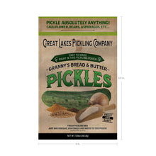Load image into Gallery viewer, Great Lakes Pickling Company Granny&#39;s Bread &amp; Butter Pickling Pouch Dimensions
